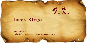 Imrek Kinga névjegykártya